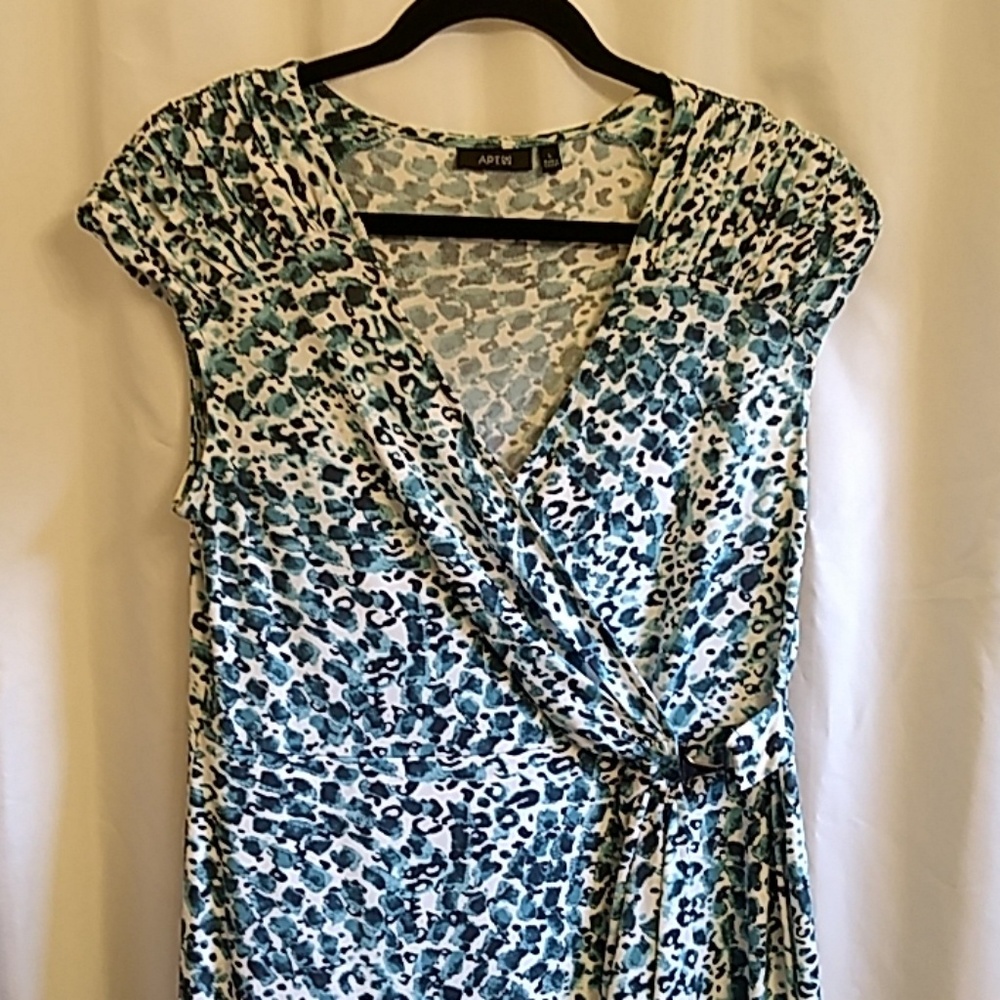 Apt. 9 animal print faux wrap dress
